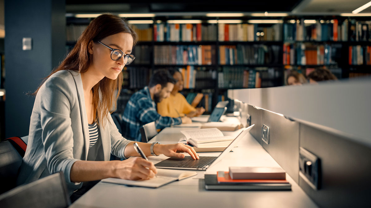 GIRL IN LIBRARY